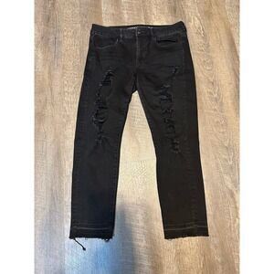 American Eagle Super Super Stretch Distressed Jogging Crop‎ Jeans 8 Regular